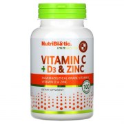 Заказать NutriBiotic Immunity Vitamin C+D3 & ZINC 100 капс